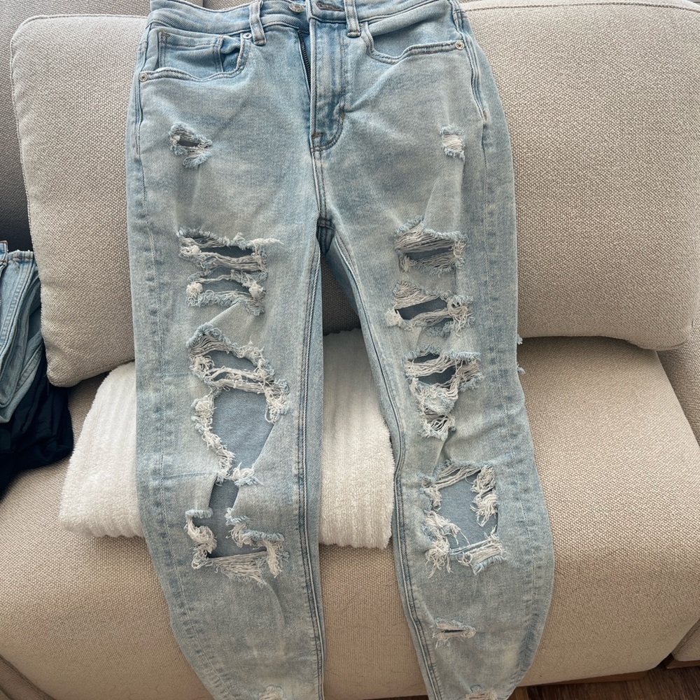 Distressed Light Blue Women's Jeans